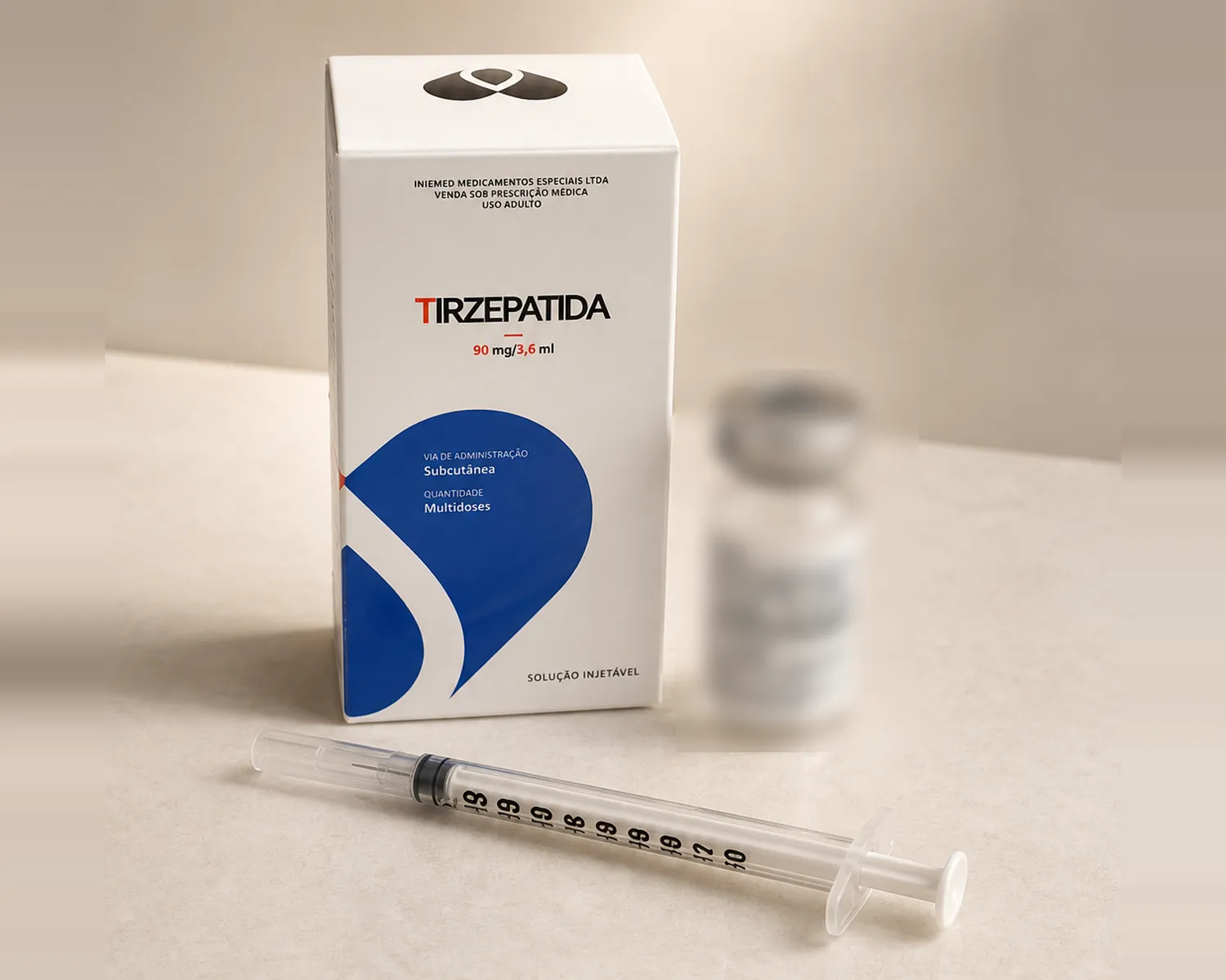 Medicação injetável usada no tratamento do excesso de peso, conforme indicação médica